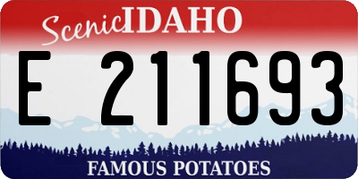 ID license plate E211693