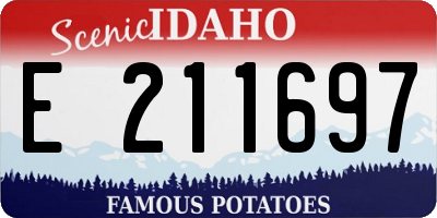 ID license plate E211697