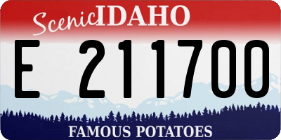 ID license plate E211700