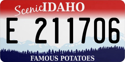 ID license plate E211706