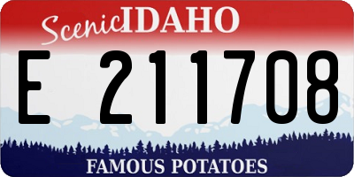 ID license plate E211708