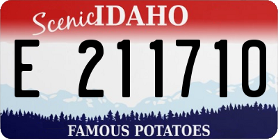 ID license plate E211710