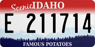 ID license plate E211714