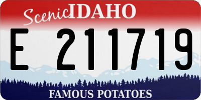 ID license plate E211719