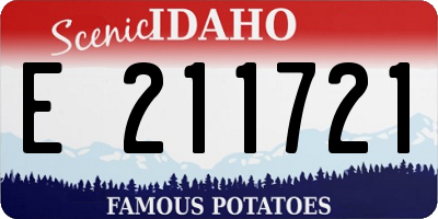 ID license plate E211721