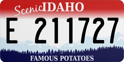ID license plate E211727