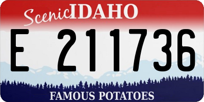 ID license plate E211736