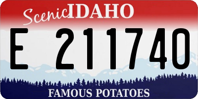 ID license plate E211740