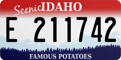 ID license plate E211742