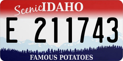 ID license plate E211743