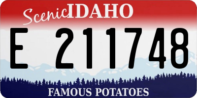 ID license plate E211748