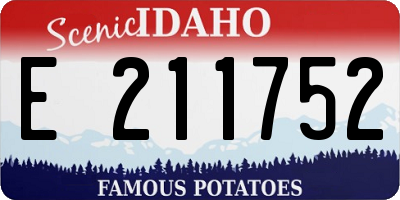 ID license plate E211752