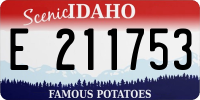 ID license plate E211753