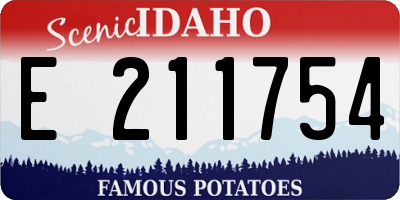 ID license plate E211754