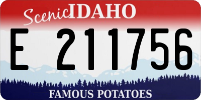 ID license plate E211756