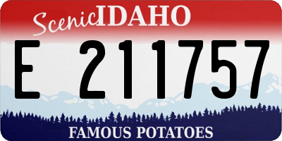 ID license plate E211757