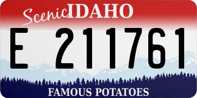 ID license plate E211761