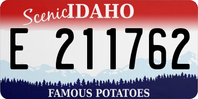 ID license plate E211762