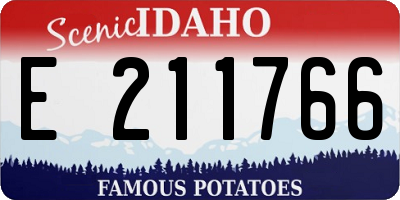 ID license plate E211766