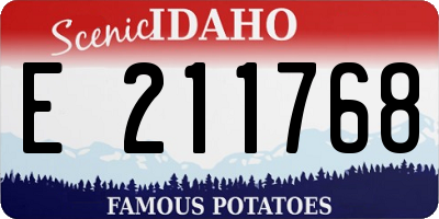 ID license plate E211768