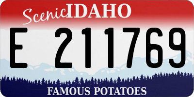 ID license plate E211769