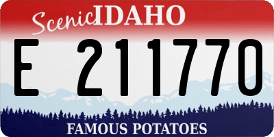 ID license plate E211770