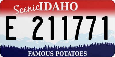 ID license plate E211771