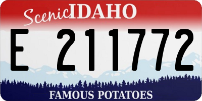 ID license plate E211772