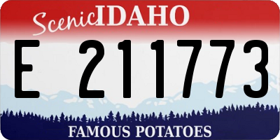 ID license plate E211773