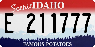 ID license plate E211777