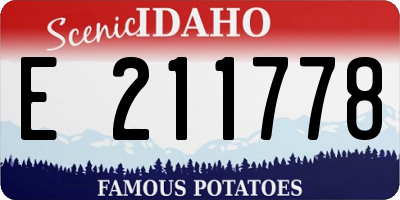 ID license plate E211778