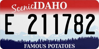 ID license plate E211782