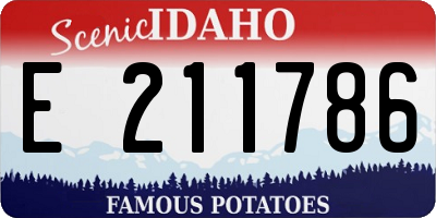 ID license plate E211786