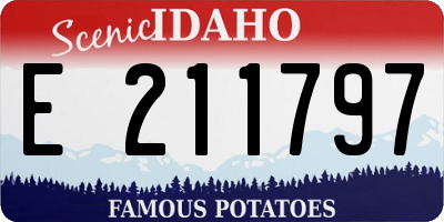 ID license plate E211797