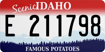 ID license plate E211798