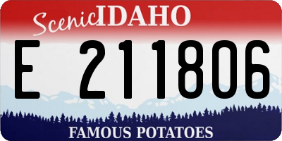 ID license plate E211806