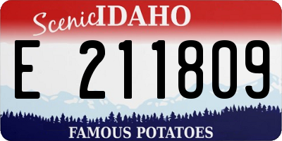 ID license plate E211809