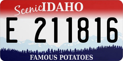 ID license plate E211816