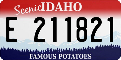 ID license plate E211821