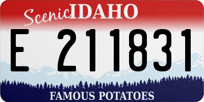 ID license plate E211831