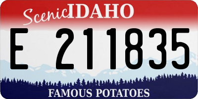 ID license plate E211835
