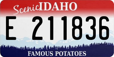 ID license plate E211836