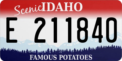 ID license plate E211840