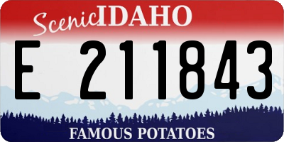 ID license plate E211843