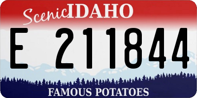 ID license plate E211844