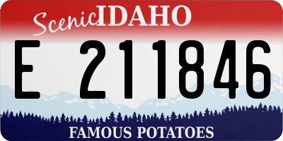 ID license plate E211846