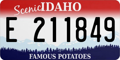ID license plate E211849