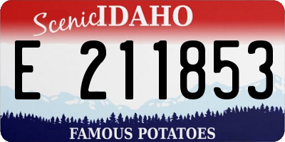 ID license plate E211853