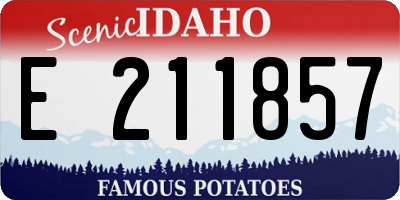ID license plate E211857