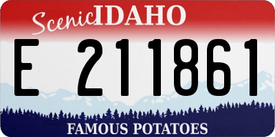 ID license plate E211861